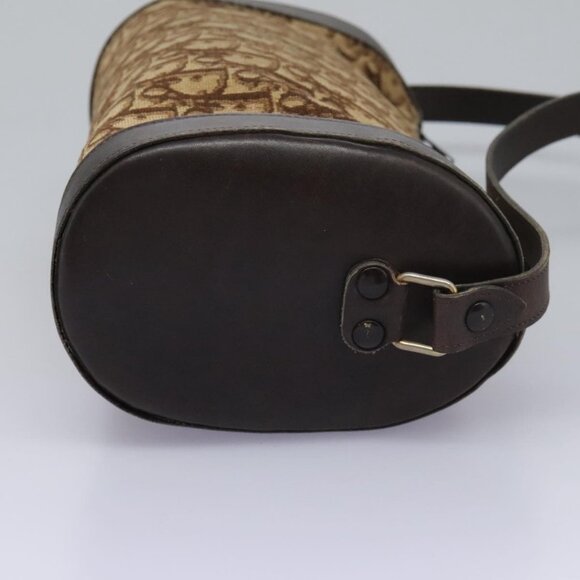 Christian Dior Trotter Canvas Shoulder Bag Beige Brown gold Auth - Picture 5 of 16